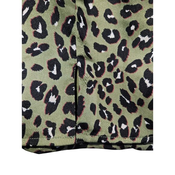 Superdown Green Fairy Grunge Leopard/Animal Print Mini Lined Skirt Women XXS - Picture 5 of 8